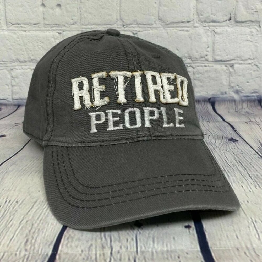 Retired People Baseball Hat Gray Dad Cap We People by Pavilion One Size Fits All